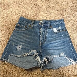 Levi Blue Denim Shorts